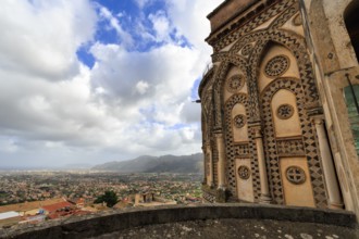 Apse of Monreale Cathedral, Santa Maria Nuova, with a view of the city of Palermo and the