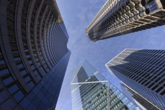 USA, Seattle financial and business district skyline in city downtown