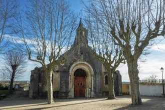 St Mazeran's Church of Bout-Vernet. Allier department. Auvergne Rhone Alpes. France. Europe