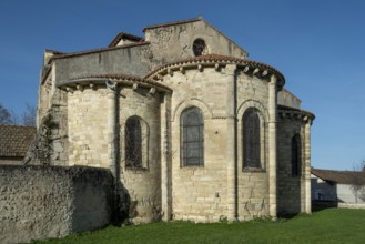 St Cyr and St Julitte's Church, roman church of Escurolles, Allier department, Auvergne Rhone