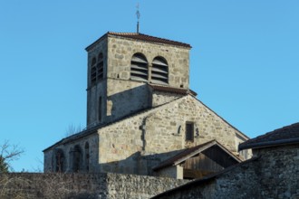 Natural regional park of Livradois Forez. Roman church Saint-Hilaire of Saint-Hilaire village.