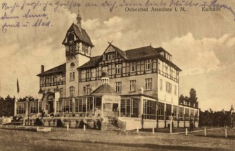 Baltic resort Arendsee, beach promenade, spa hotel, Kühlungsborn, Rostock district,