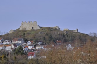 Flochberg Castle Ruins, Schlossberg, Bopfingen, Härtsfeld, Swabian Jura, Baden-Württemberg, Germany