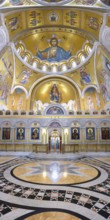 Church of Saint Sava or Temple of Saint Sava orthodox church, Interior, Belgrade, Serbia