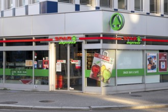Spar Express entrance, Lugano, Tessin, Switzerland