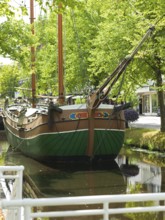 Kuff, flat-bottomed coastal cargo sailor, Margaretha von Papenburg, Main Canal, Papenburg, Emsland,
