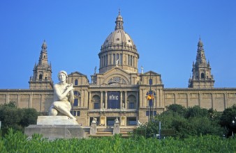 Palau Nacional, Museu d'Art de Catalunya, Barcelona, Spain, June 1999, vintage, retro, old,