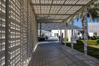 Louvre Abu Dhabi architecture, art museum by French architect Jean Nouvel, buildings on Saadiyat