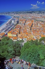 View of the rooftops of Nice, Côte d'Azur, Mediterranean, southern France, June 1999, vintage,