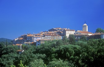 Ramatuelle village, Côte d'Azur, southern France, June 1999, vintage, retro, old, historic