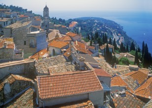 Roquebrune and Cap Martin on the Cote d'Azur, Mediterranean, southern France, June 1999, vintage,