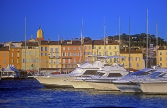 Yachts, marina, Saint-Tropez, Côte d'Azur, Mediterranean, southern France, June 1999, vintage,