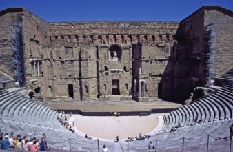 People, Roman Theatre in Orange, Provence, Southern France, June 1999, vintage, retro, old,