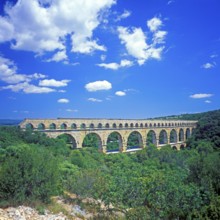Pont du Gard near Avignon, southern France, June 1999, vintage, retro, old, historic