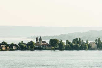 Reichenau panorama of Allensbach, UNESCO World Heritage Site, Reichenau Island, Lake Constance,