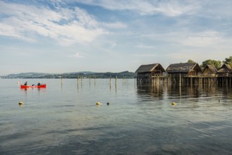 Stilt houses, Unteruhldingen stilt building museum, UNESCO cultural heritage, Uhldingen-Mühlhofen,