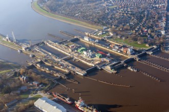 Nord-Ostseekanal, lock, Brunsbüttel, construction site, canal, traffic route, shipping, shipping
