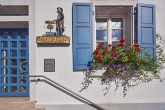 Town hall, municipality of Gutach Schwarzwaldbahn, façade with windows, shutters and entrance door,
