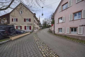 Residential buildings, apartment buildings, houses, general architecture, lantern, cars, bare