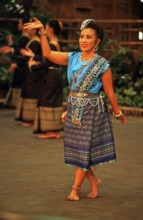 Performance of traditional dances in the Rose Garden near Bangkok, Thailand, December 2002,