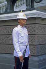 Palace Guard, Grand Palace at Wat Phra Kaeo, Bangkok, Thailand, December 2002, vintage, retro, old,
