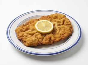 AI generated, AI generated, meat, food, nutrition, veal schnitzel, a delicious Wiener schnitzel,