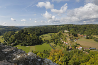 Castle ruins of Hohengundelfingen, ruins of a medieval hilltop castle, former headquarters of the