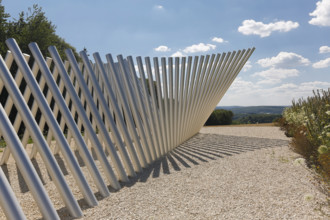 Art in public space, sculpture made of aluminum profile pipes by artist Martin Burchard, life's