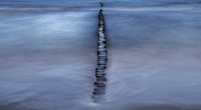 Grooves in the sea, long exposure, Zingst, Fischland-Darß-Zingst, Western Pomerania Lagoon Area