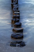 Grooves in the sea, long exposure, Zingst, Fischland-Darß-Zingst, Western Pomerania Lagoon Area