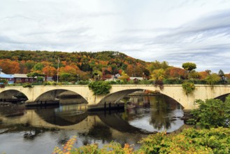 Flower Bridge, Bridge of Flowers, Deerfield River Bridge, Gardens, Fall Leaves, Indian Summer,