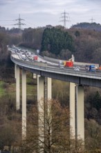 The Wiehl Valley Bridge, A4 motorway, the motorway bridge is considered extremely dilapidated,