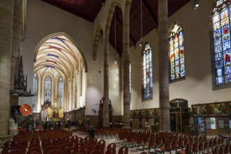 Interior view, Dominican Church, Église des Dominicains, Colmar, Haut-Rhin Department, Alsace,