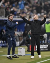 Goal cheers coach Christian Ilzer TSG 1899 Hoffenheim gesture PreZero Arena, Sinsheim,