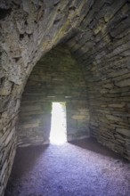 Interior view of Gallarus Oratory Early Christian Church, Kilmalkedar, Kerry, Ireland