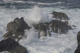 Waves blazing against cliffs, Ballaghboy, Kilnamanagh, County Cork, Ireland