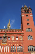 Exterior view of Red Town Hall, Market Square, Basel