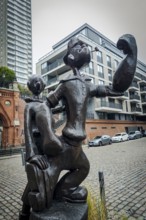Popey sculpture, comic book character, Altona-Altstadt, Hamburg, Germany