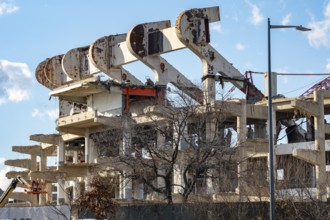 Washington, DC - Demolition of RFK Stadium. The stadium hosted baseball, football, soccer, and