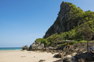 Lonely beach and mountains, Thung Yang Beach, Pak Khlong, Chumphon, Chumphon Province, Central