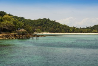 Island with coral reef, Koh Talu, Prachuap Khiri Khan Province, Central Thailand, Thailand