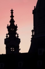 Church of Our Lady Dresden, evening sky, late autumn, Saxony, Germany