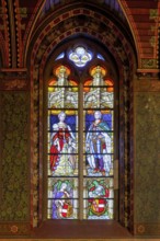 Holy Blood chapel, Figurative stained-glass window, Bruges, Belgium
