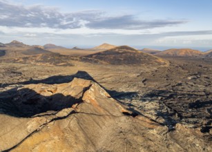 Volcán de Las Nueces volcano, picturesque volcanic landscape with volcanic craters and lava fields