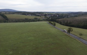 Landstraße, Straße im Harz bei Tanne, Saxony-Anhalt, Germany