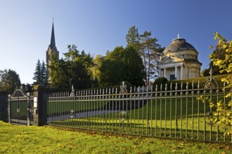 Mausoleum of Carstanjen and St. Evergislus Church in the Plittersdorf district, Bonn, North