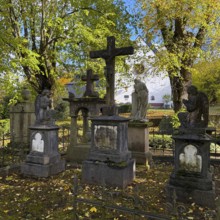 Old tombs at the castle cemetery at the Michaelskapelle, Bad Godesberg, Bonn, North
