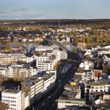 Panoramic view from town house towards Beul, Bonn, North Rhine-Westphalia, Germany