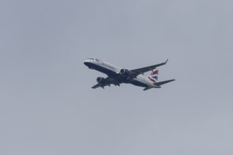 Embraer ERJ-190 jet passenger aircraft of British Airways BA CityFlyer airlines in flight on