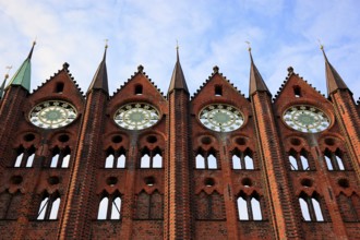 Town hall in the urban area of Altstadt, Stralsund, Hanseatic City of Stralsund, Vorpommern-Rügen